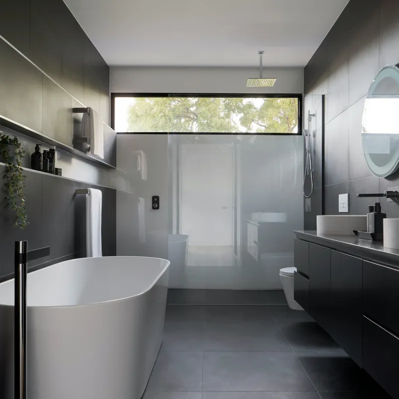 A modern bathroom